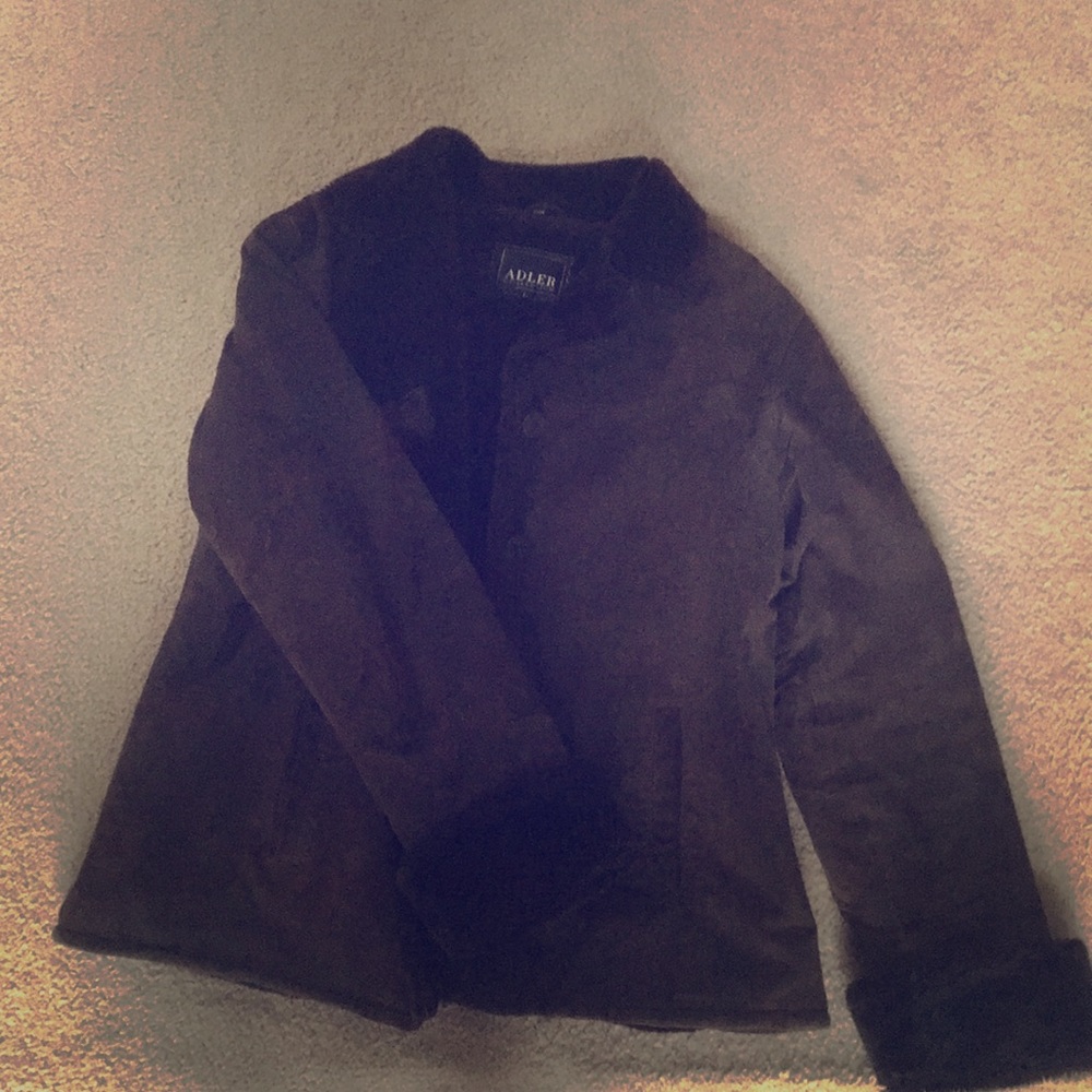 Suede brown leather coat. Gorgeous!